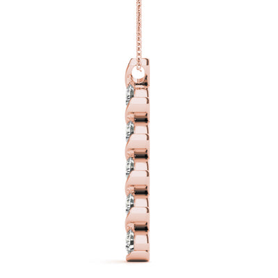 14K Rose Gold 1 CT Diamond Fashion Pendant