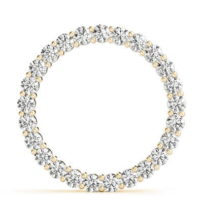 14K Yellow Gold Diamond Circle Fashion Pendant