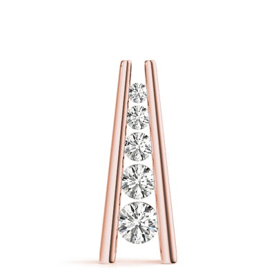 14K Rose Gold Diamond Journey Pendant