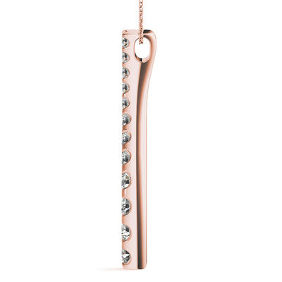 14K Rose Gold Diamond Journey Pendant