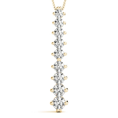 14K Yellow Gold Diamond Journey Pendant