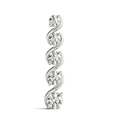0.50 CT Round Diamond Journey Pendant