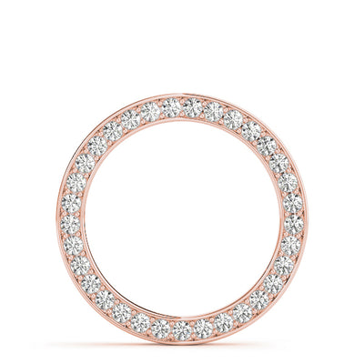 14K Rose Gold Diamond Circle Pendant