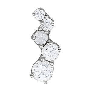 1 CTW Round Diamond Journey Pendant