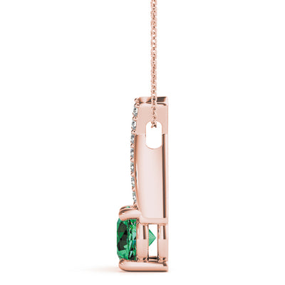 14K Rose Gold 1 CT Diamond Accent Pendant
