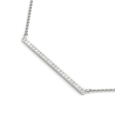 24-Diamond Round Pendant Necklace