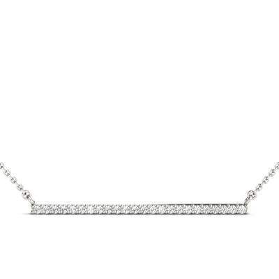 24-Diamond Round Pendant Necklace