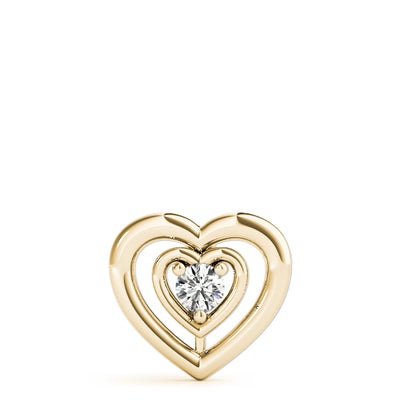 14K Yellow Gold 0.5 CT Diamond Solitaire Pendant
