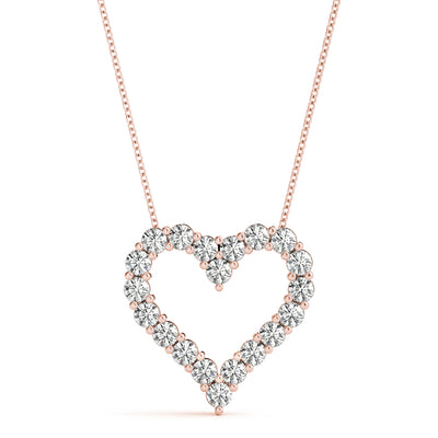18K Rose Gold Diamond Fashion Pendant