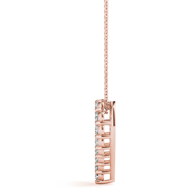 18K Rose Gold Diamond Fashion Pendant