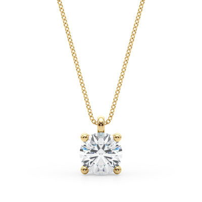 14K Yellow Gold 1ct Round Diamond Ring