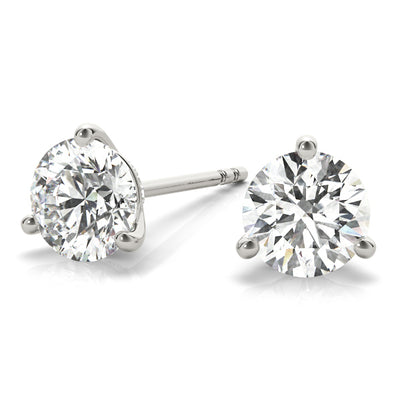 12 Diamond Round Stud Earring Set