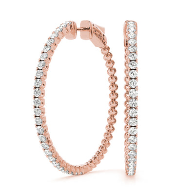 14K Rose Gold Round Diamond Fashion Ring