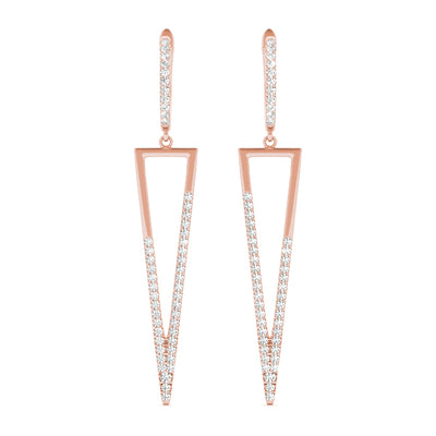 Rose Gold 1/3 CT Diamond Fashion Stud Earrings