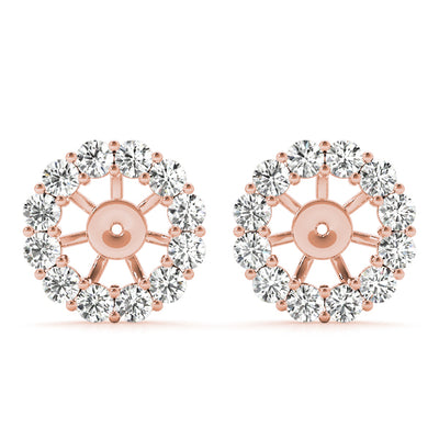 14K Rose Gold Diamond Fashion Earrings