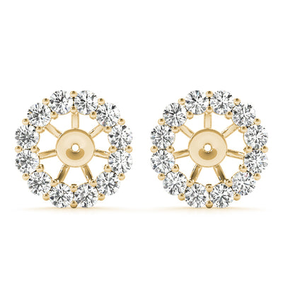 14K Yellow Gold Diamond Fashion Stud Earrings