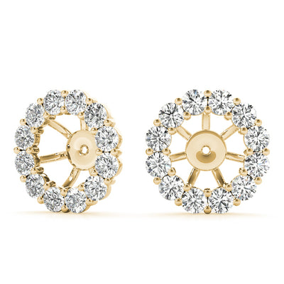 14K Yellow Gold Diamond Fashion Stud Earrings