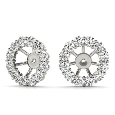 Multi-Diamond Round Stud Earrings