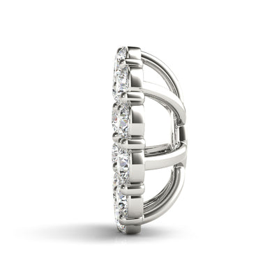 Multi-Diamond Round Stud Earrings