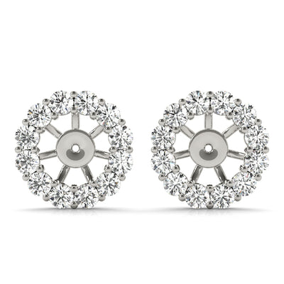 Multi-Diamond Round Stud Earrings