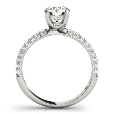 Round Diamond Pave Engagement Ring