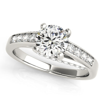 1 CT Round Diamond Engagement Ring