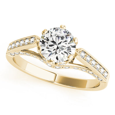 18K Yellow Gold 1 ct Diamond Engagement Ring