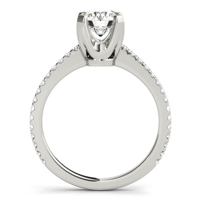 Round Diamond Single Row Engagement Ring