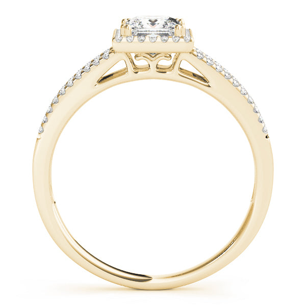 14K Yellow Gold 1 CT Diamond Halo Engagement Ring