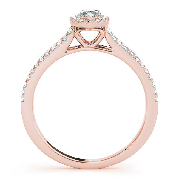 14K Rose Gold Marquise Diamond Engagement Ring
