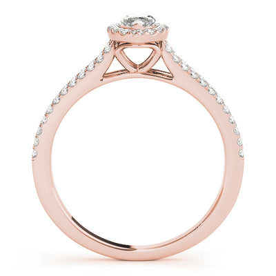 14K Rose Gold Marquise Diamond Engagement Ring