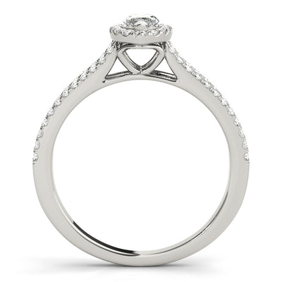 1.0 CT Marquise Diamond Halo Engagement Ring