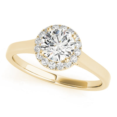 14K Yellow Gold 1 CT Diamond Halo Engagement Ring