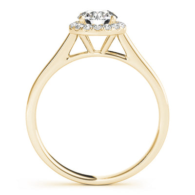 14K Yellow Gold 1 CT Diamond Halo Engagement Ring