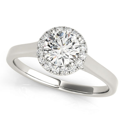 Round Diamond Halo Engagement Ring