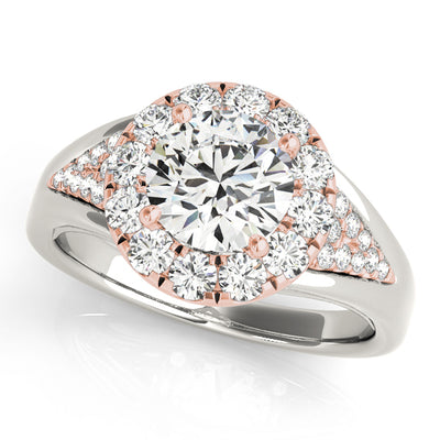 18K Rose Gold 1.5 ctw Round Diamond Engagement Ring