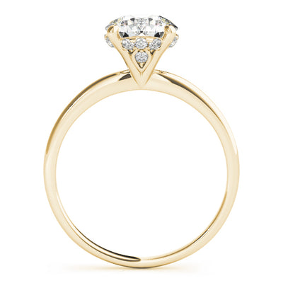 18K Yellow Gold Round Diamond Engagement Ring