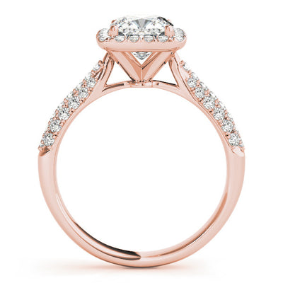 18K Rose Gold Cushion Diamond Engagement Ring 1.33ctw