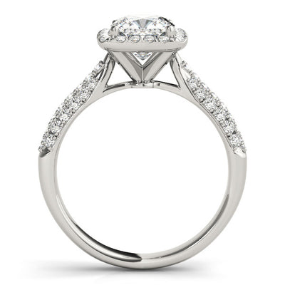 Cushion Diamond Halo Engagement Ring