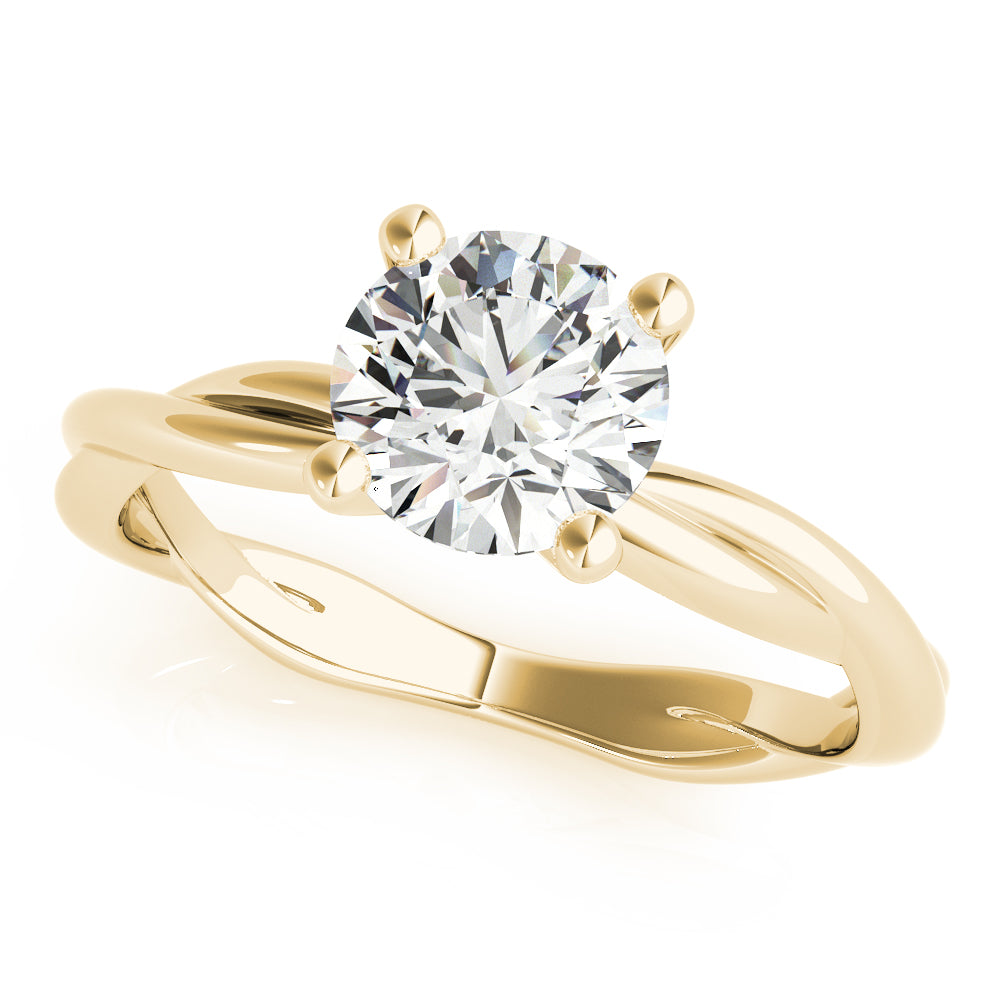 14K Yellow Gold Round Diamond Fashion Ring