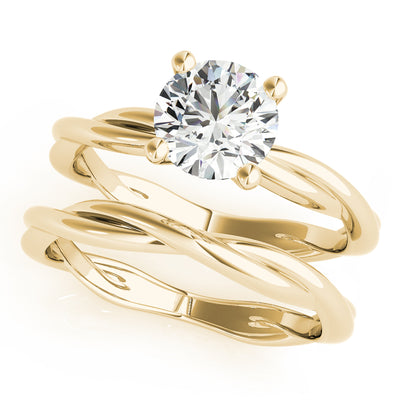 14K Yellow Gold Round Diamond Fashion Ring