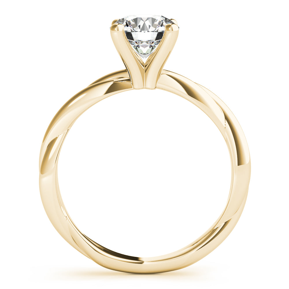 14K Yellow Gold Round Diamond Fashion Ring
