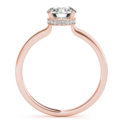14K Rose Gold 1 CT Round Diamond Engagement Ring