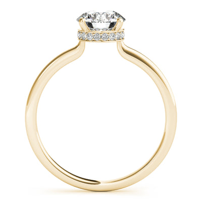 14K Yellow Gold 1 CT Round Diamond Solitaire Ring