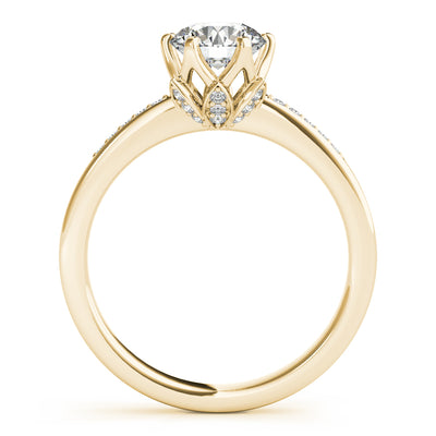 18K Yellow Gold 1.125ctw Round Diamond Engagement Ring