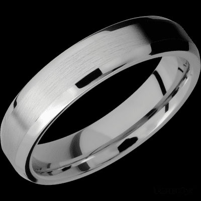 5 mm wide Beveled Titanium band.