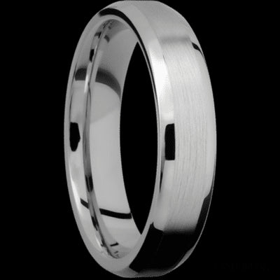 5 mm wide Beveled Titanium band.