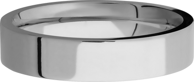 Titanium 5mm flat band with slightly rounded edges