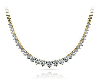 14K Yellow Gold Multi-Diamond Fashion Necklace