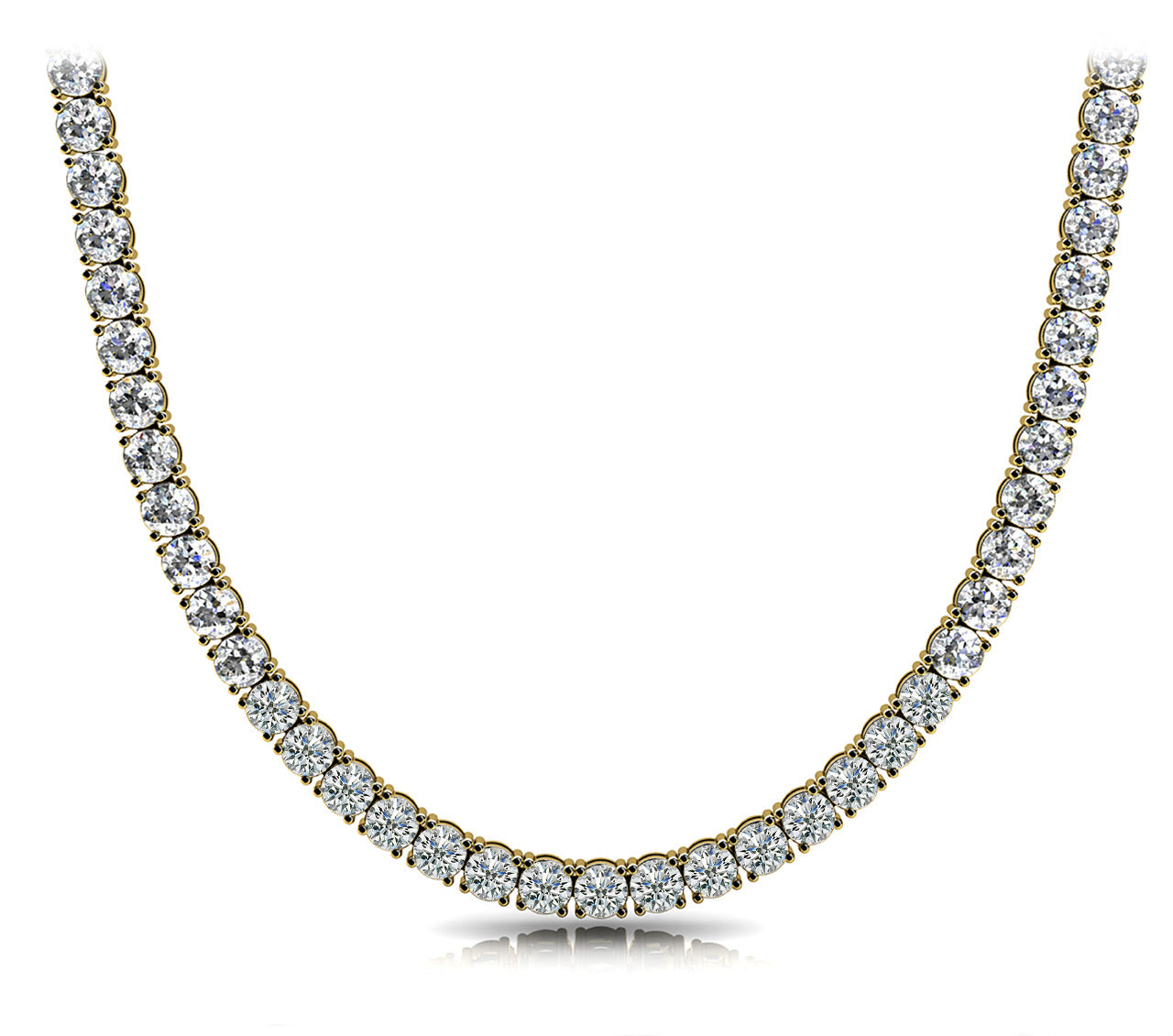 14K Yellow Gold Multi-Diamond Statement Necklace